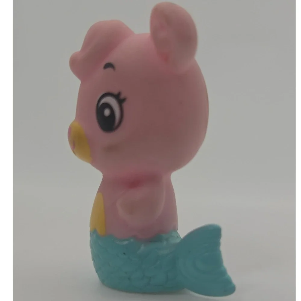 Barbie Mermaid Bear Figure Small Pink Fair Condition Preowned Toy